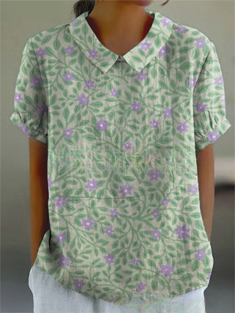 Florielle | Vintage Floral Women’s Casual Blouse