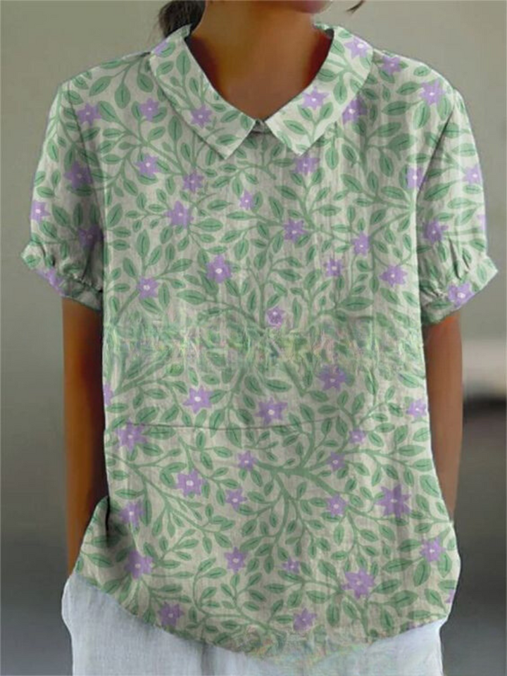 Florielle | Vintage Floral Women’s Casual Blouse