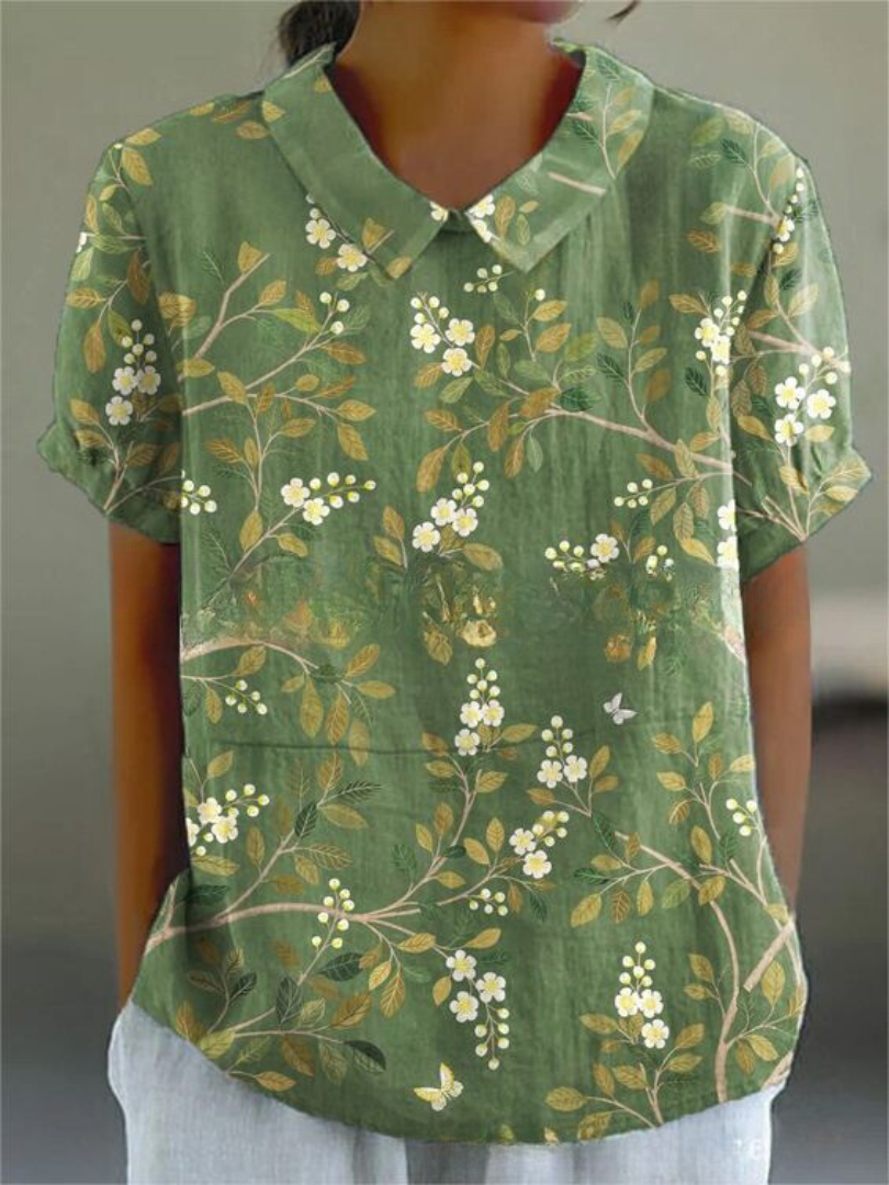 Florielle | Vintage Floral Women’s Casual Blouse