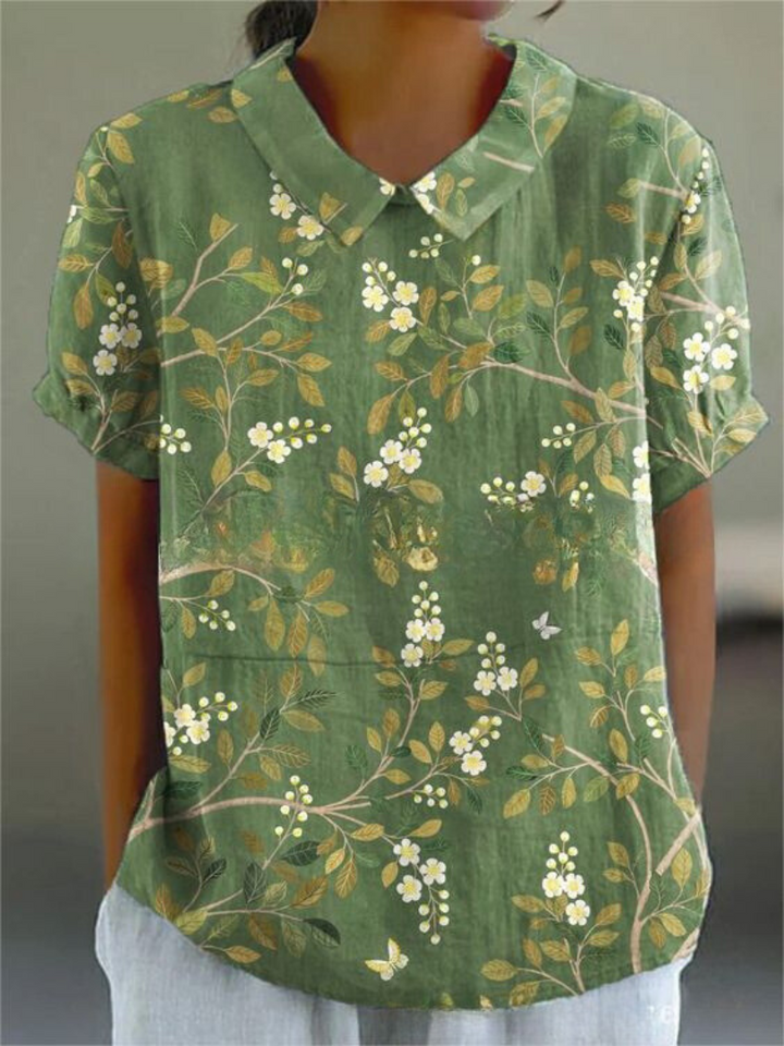 Florielle | Vintage Floral Women’s Casual Blouse