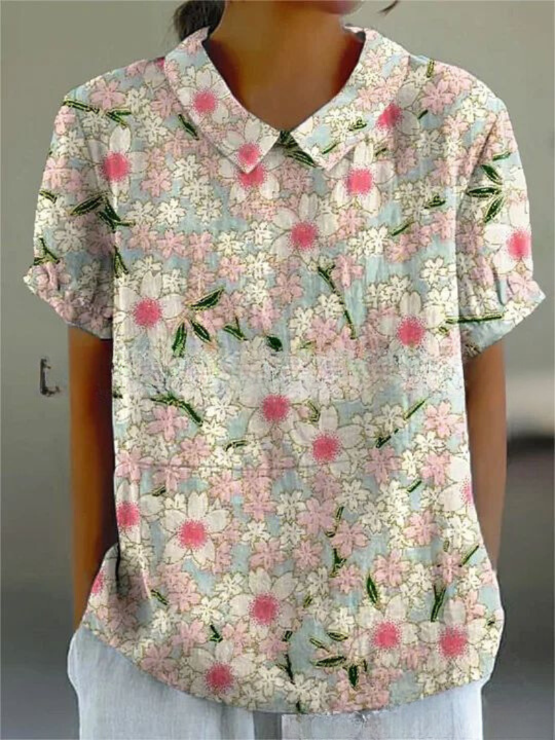 Florielle | Vintage Floral Women’s Casual Blouse