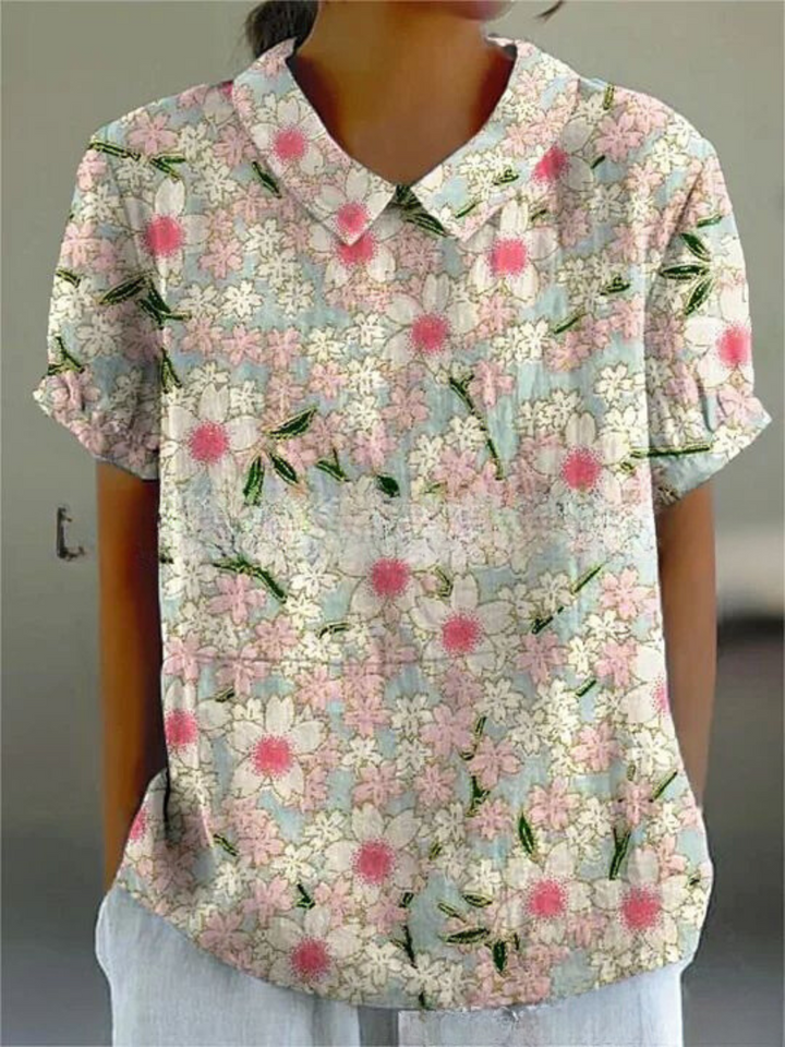 Florielle | Vintage Floral Women’s Casual Blouse