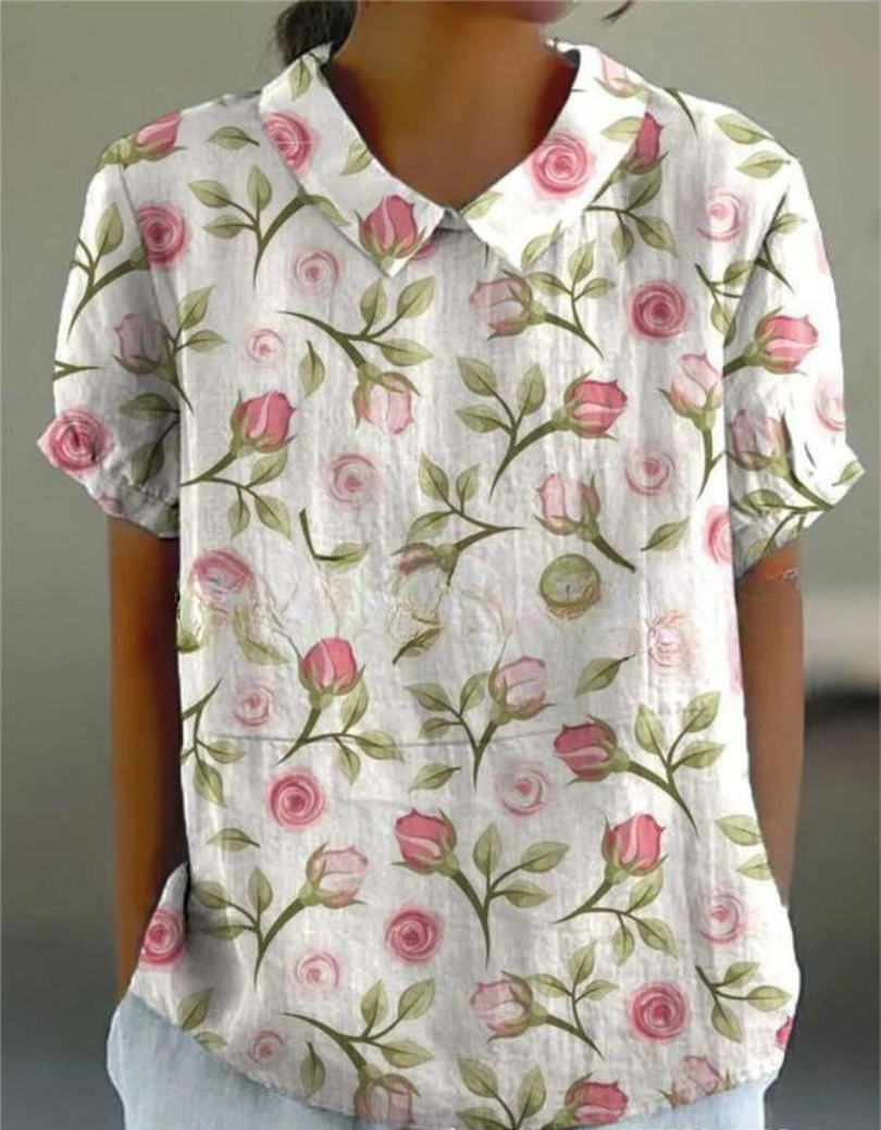 Florielle | Vintage Floral Women’s Casual Blouse