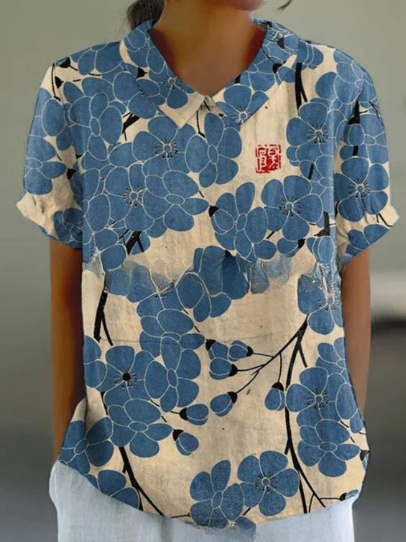 Florielle | Vintage Floral Women’s Casual Blouse