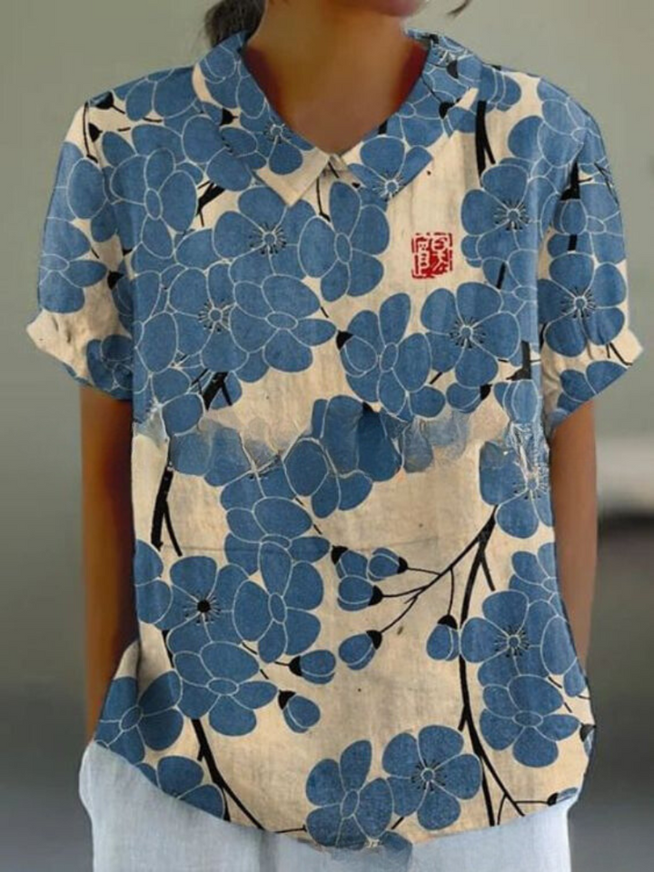 Florielle | Vintage Floral Women’s Casual Blouse