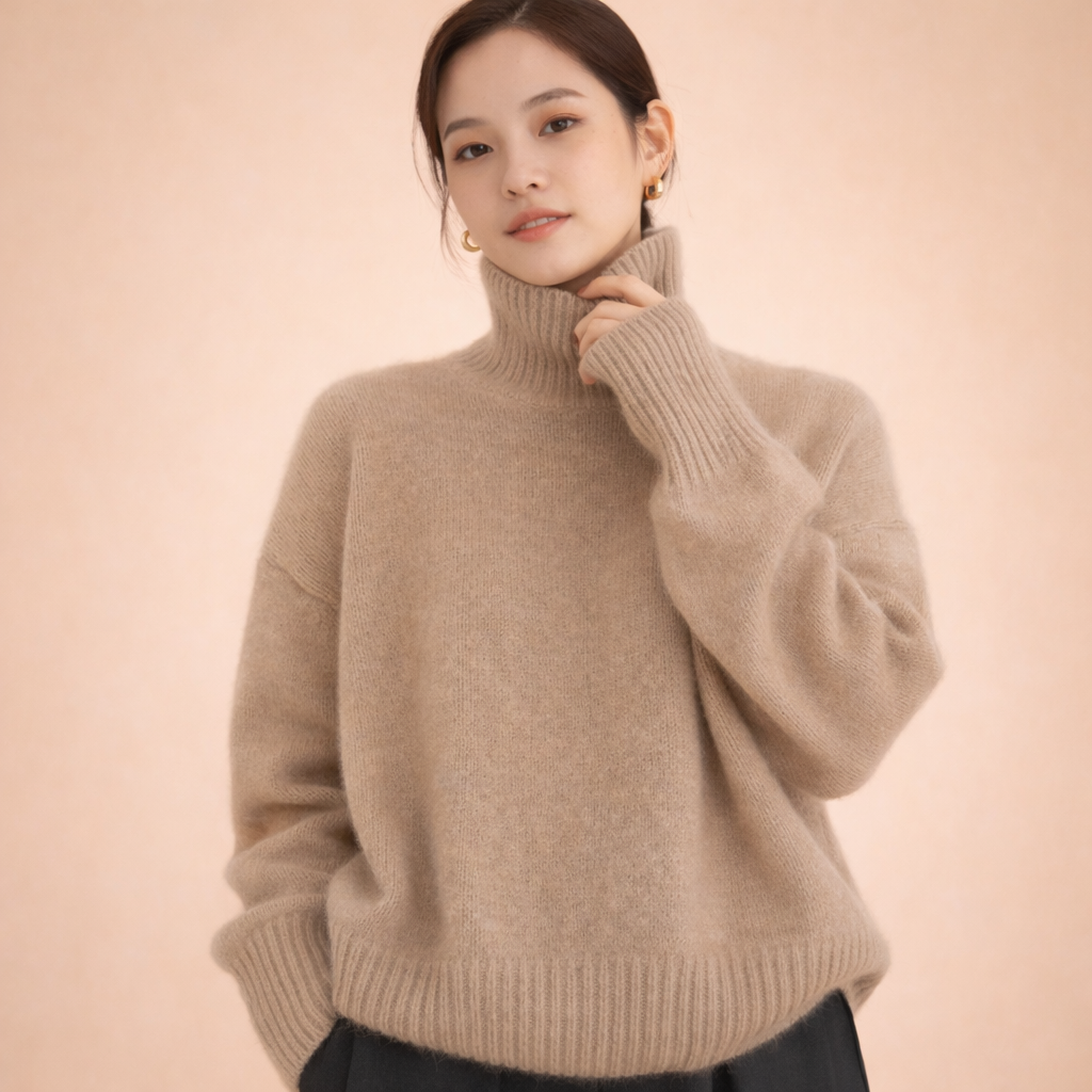 Lainey | Eleganter Kaschmir-Rollkragenpullover