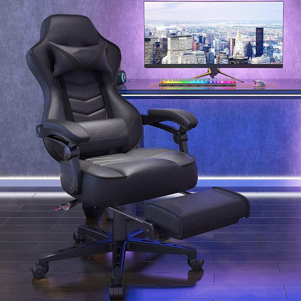Gaming Chair With Footrest - #2024 Upgraded Comfortable Gaming Chair