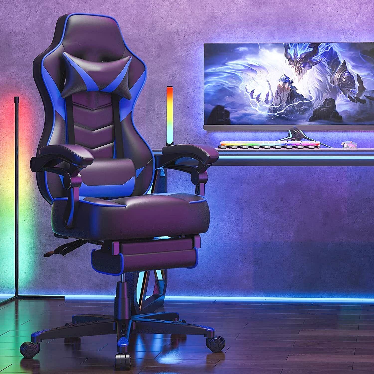 Gaming Chair With Footrest - #2024 Upgraded Comfortable Gaming Chair
