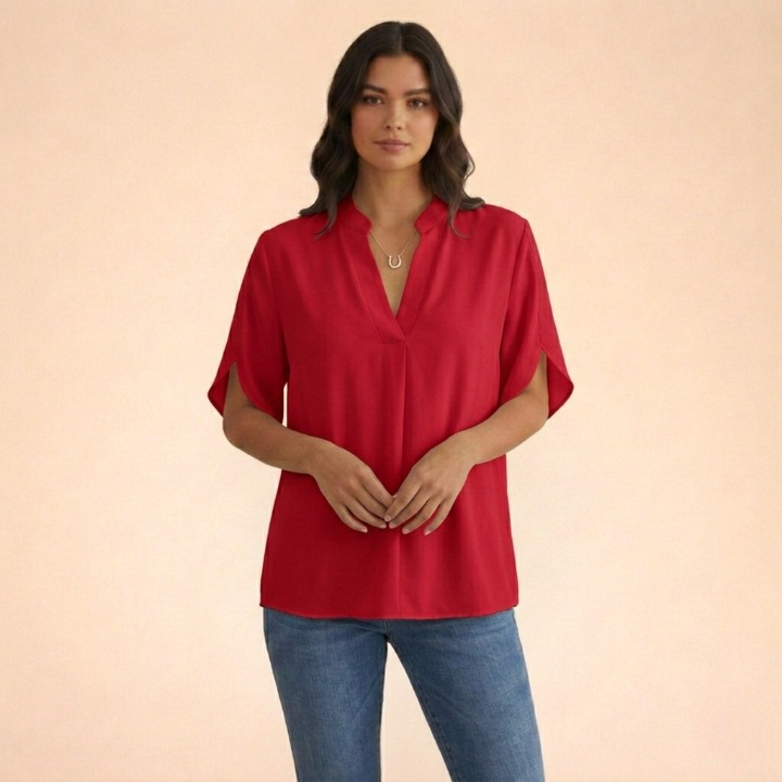 Alica | Comfortable &amp; Versatile V-neck Blouse