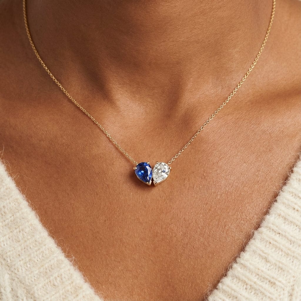 Signature Dual Birthstone Heart Necklace