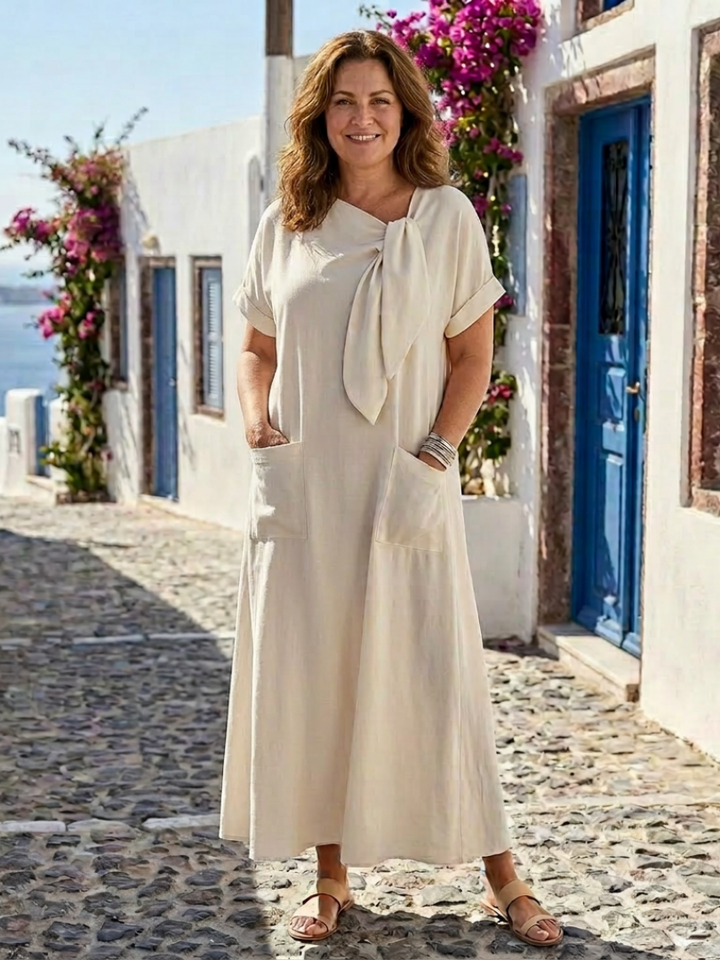 Julia | Anmutiges und bequemes Maxi-Kleid mit Taschen