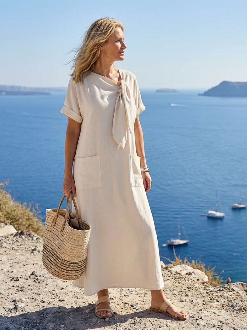 Julia | Anmutiges und bequemes Maxi-Kleid mit Taschen