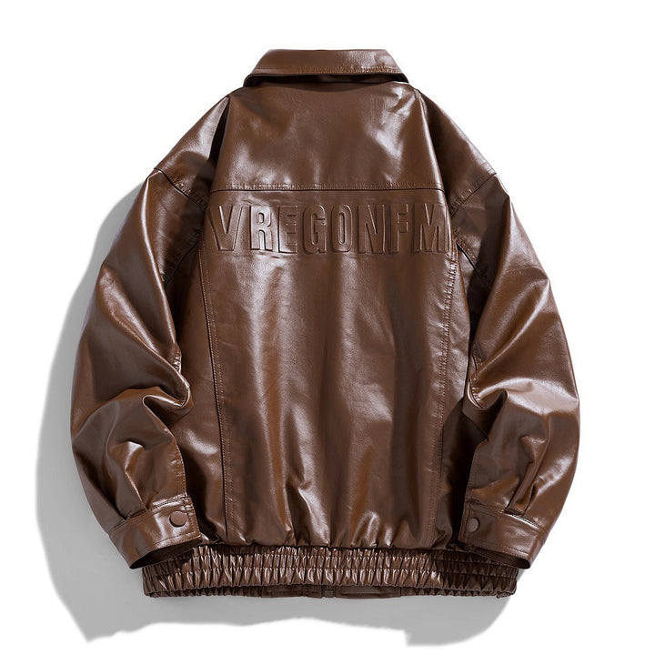 Ewan | Bequeme Bomberjacke aus Kunstleder