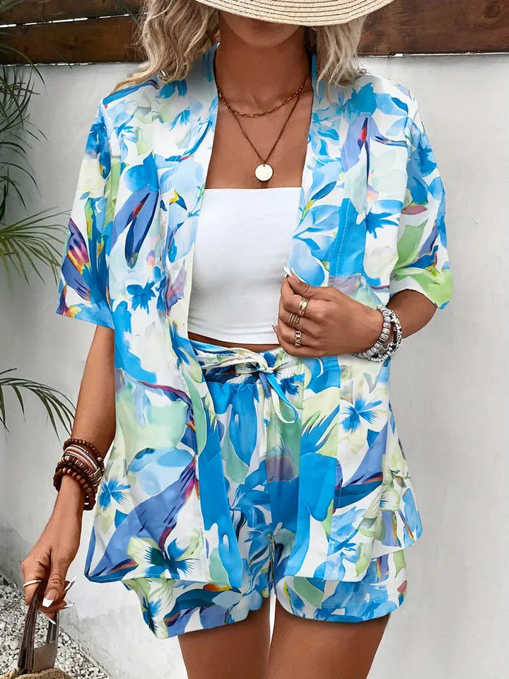 Sophia | Kimono-Shorts-Set mit Blumenmuster