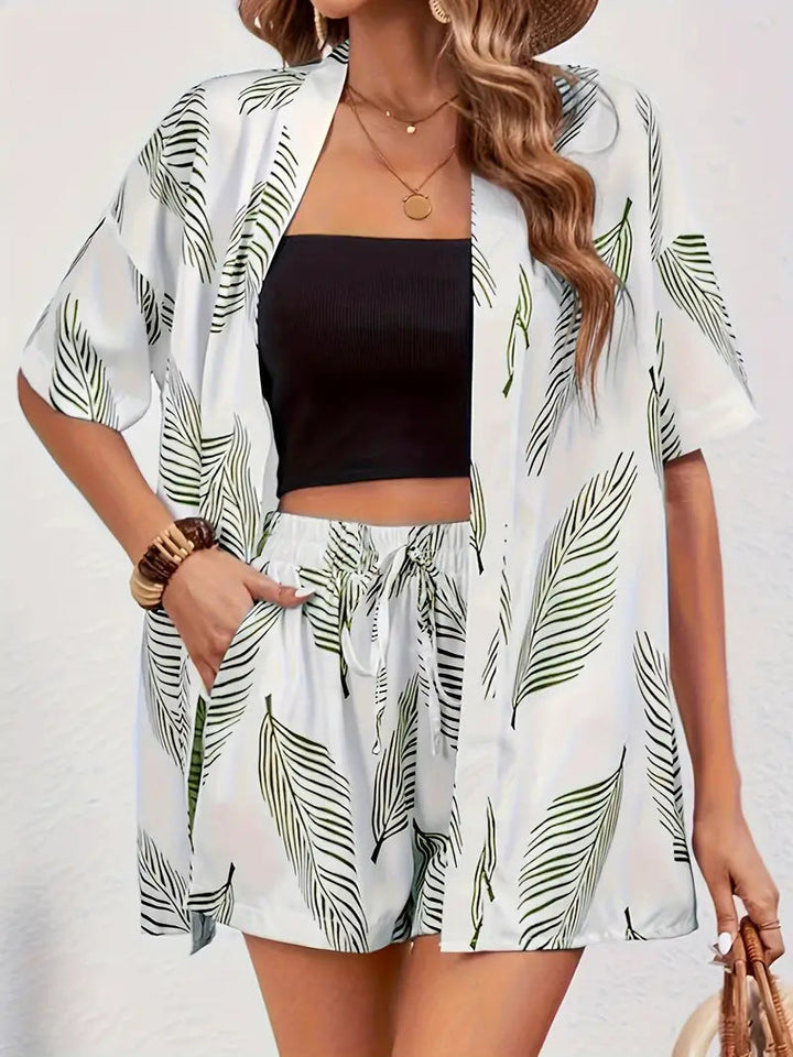 Sophia | Kimono-Shorts-Set mit Blumenmuster