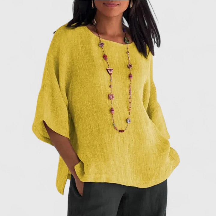 Aurielle | Women’s Textured Round Neck Blouse