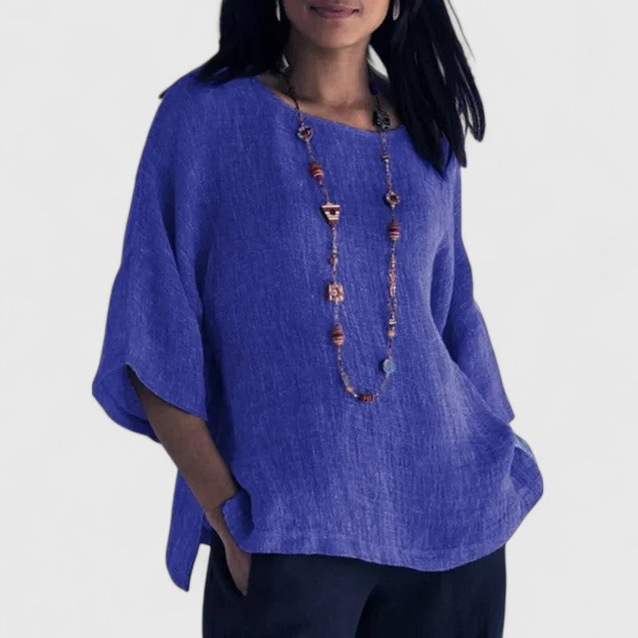 Aurielle | Women’s Textured Round Neck Blouse
