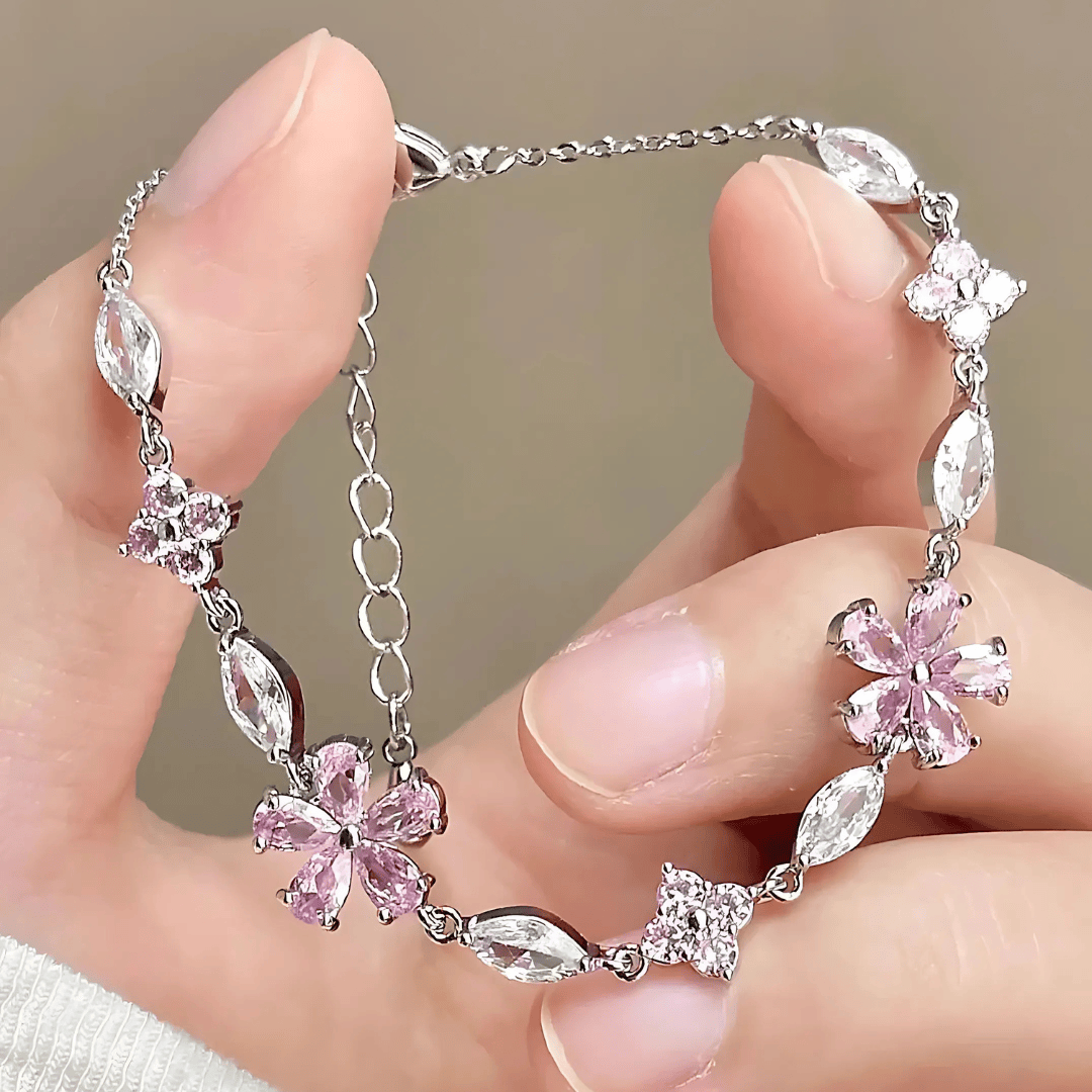 Hana Cherry Blossom Crystal Bracelet