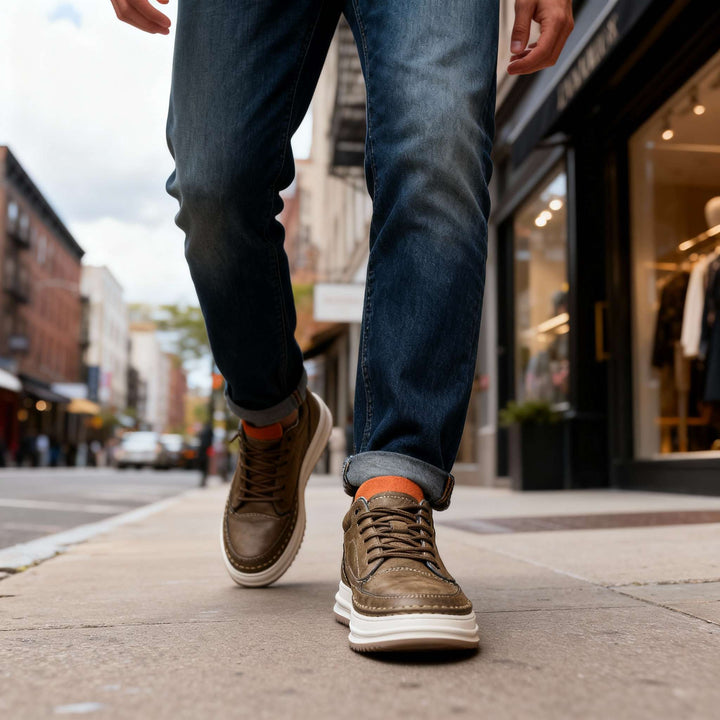 Kael | Premium-Sneaker aus genarbtem Leder