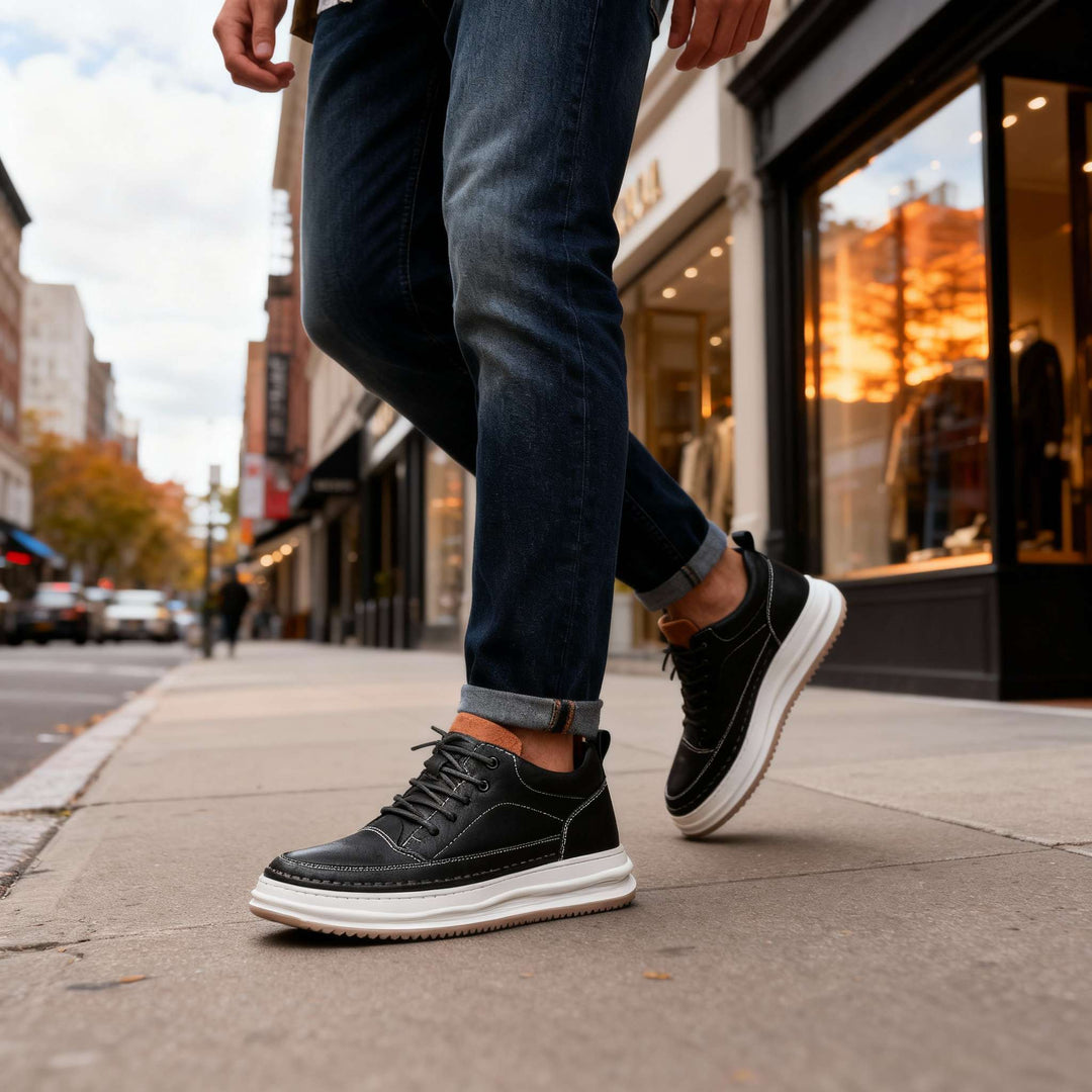 Kael | Premium-Sneaker aus genarbtem Leder
