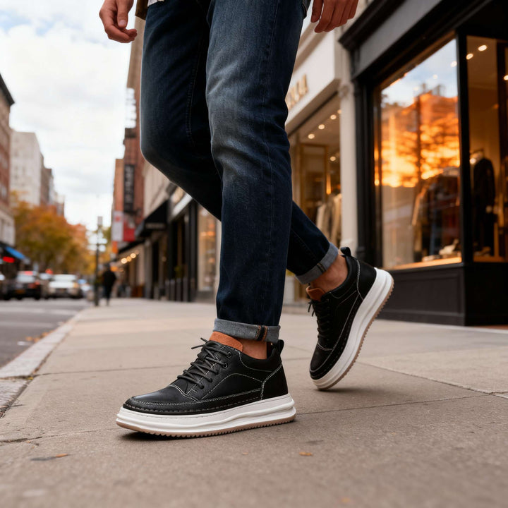 Kael | Premium-Sneaker aus genarbtem Leder