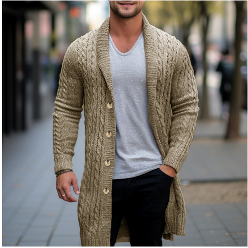 Darian | Moderner, langer Cardigan für Herren