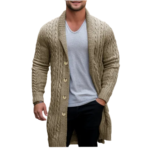 Darian | Moderner, langer Cardigan für Herren