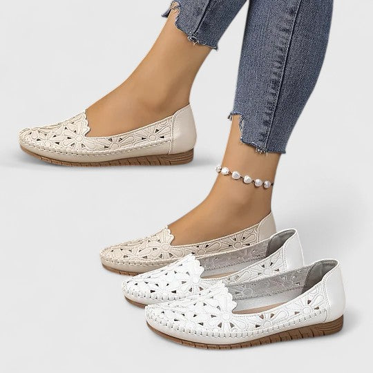 Elara | Women’s Perforated Slip-On Flats