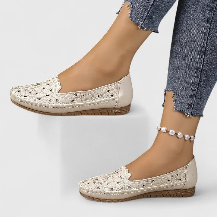 Elara | Women’s Perforated Slip-On Flats