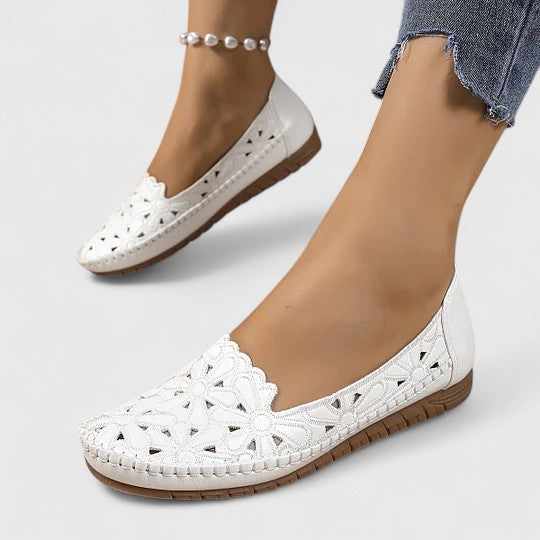 Elara | Women’s Perforated Slip-On Flats