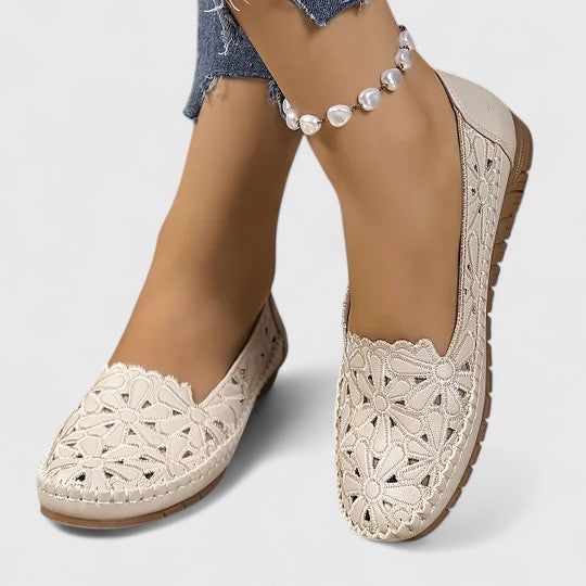 Elara | Women’s Perforated Slip-On Flats