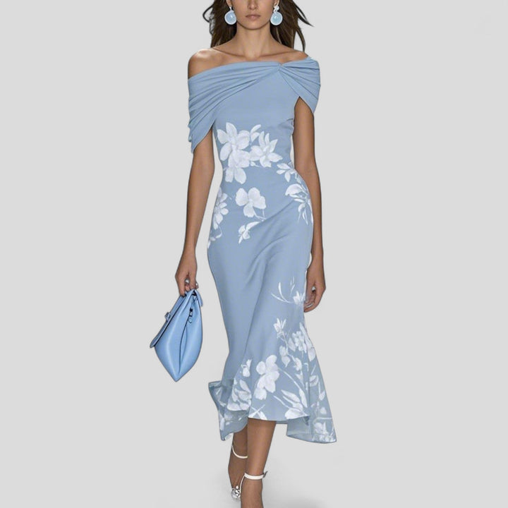 Bertha | Comfortable midi dress with statement print