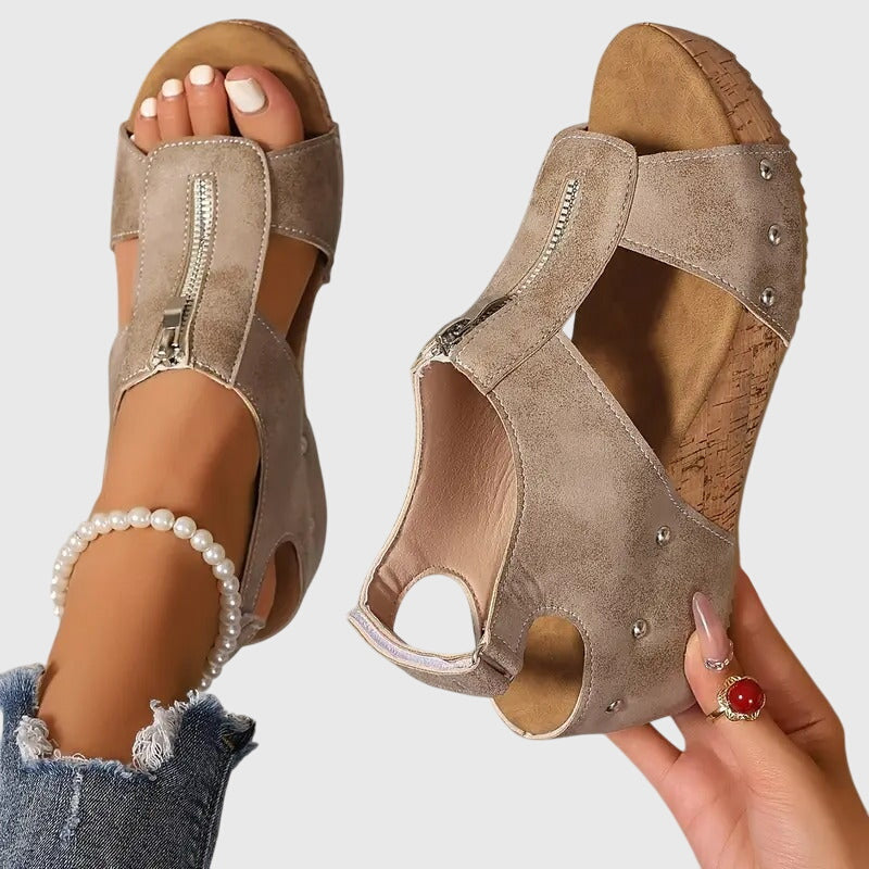 Angela | Modern Orthopedic Zipper Support Sandal