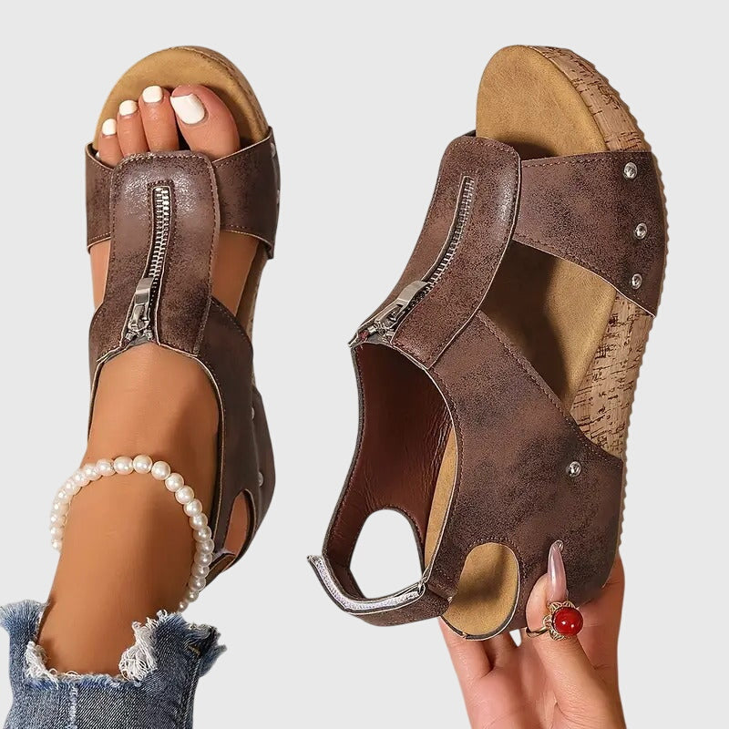 Angela | Modern Orthopedic Zipper Support Sandal