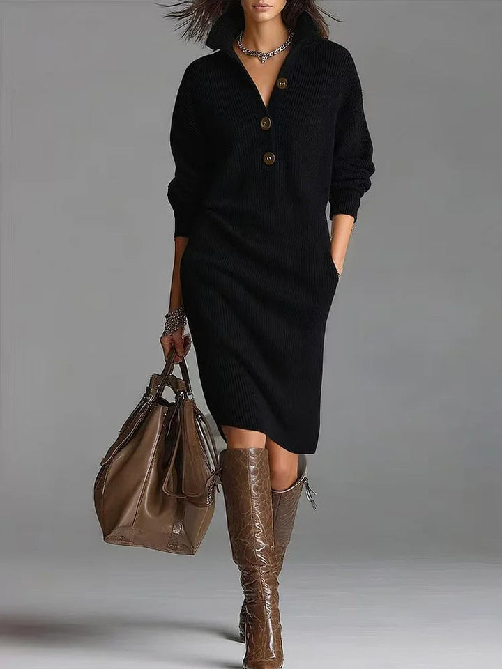 Velisse | Ribbed Knit Belted Dress