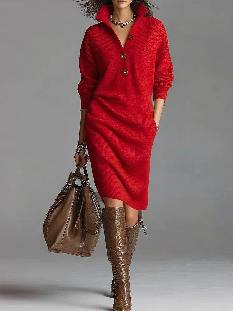 Velisse | Ribbed Knit Belted Dress