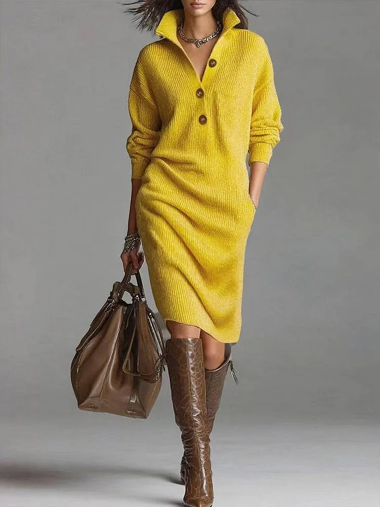 Velisse | Ribbed Knit Belted Dress
