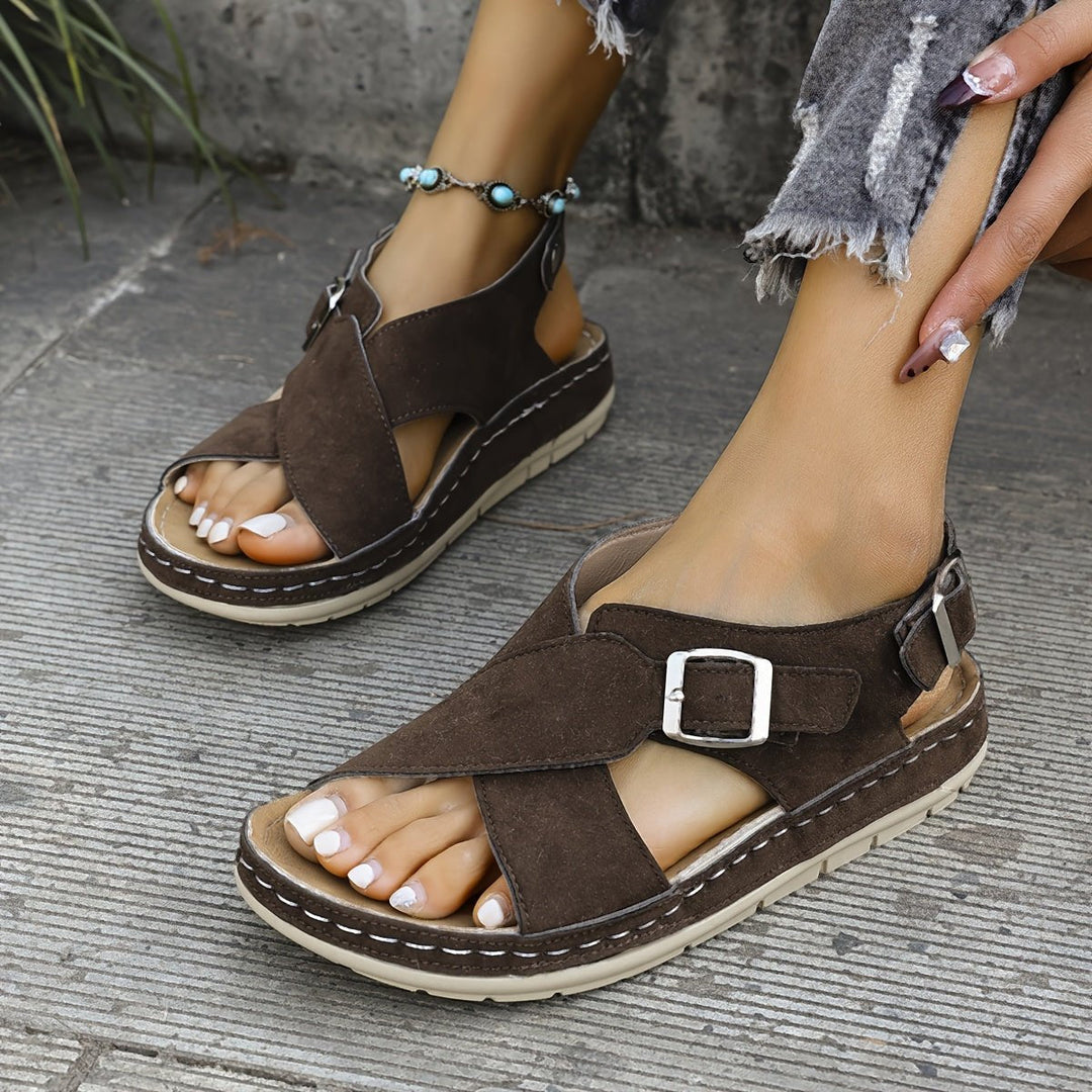 Sorella | Women’s Double Buckle Platform Sandals