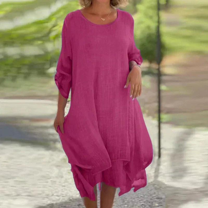 Lunara | Layered Flow Midi Dress