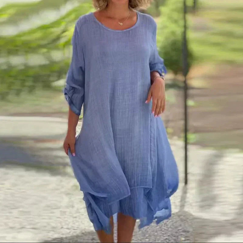 Lunara | Layered Flow Midi Dress