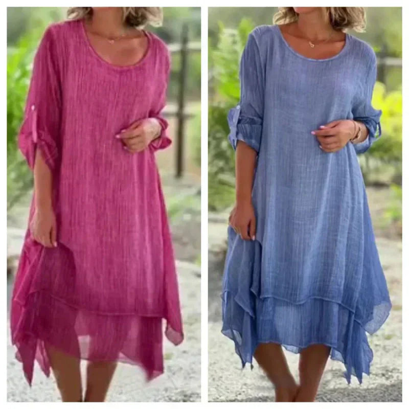 Lunara | Layered Flow Midi Dress