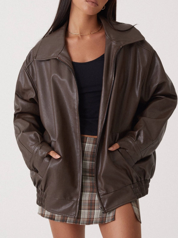Olivia | Elegante und vielseitige Lederjacke