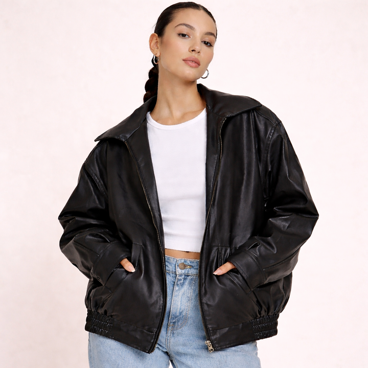 Olivia | Elegante und vielseitige Lederjacke