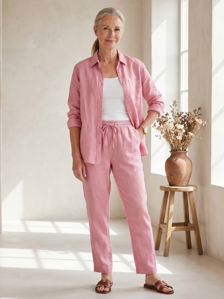 Renova | Hemd mit Knopfleiste &amp; Hose mit schmal zulaufendem Bein