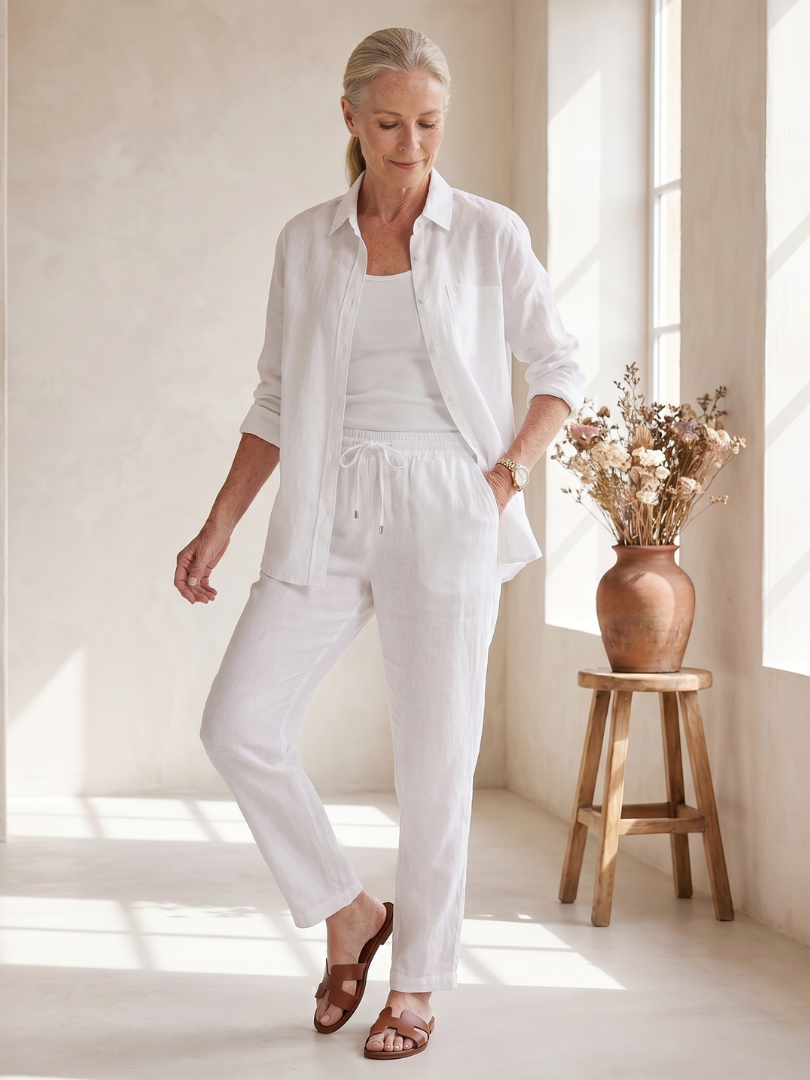 Renova | Hemd mit Knopfleiste &amp; Hose mit schmal zulaufendem Bein