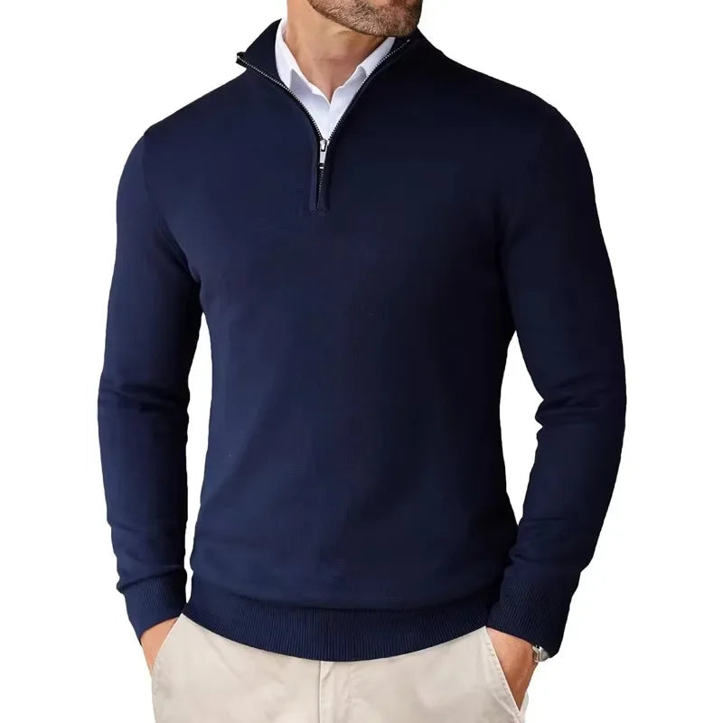 David | Half-Zip Pullover im modernen Stil