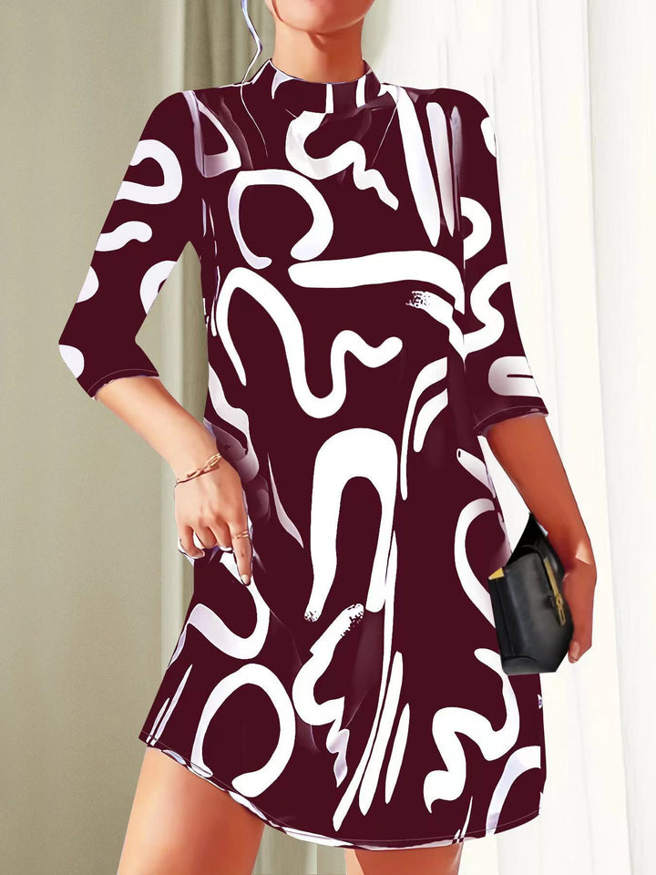 Marvella | Elegantes knielanges Kleid mit 3/4-Ärmeln