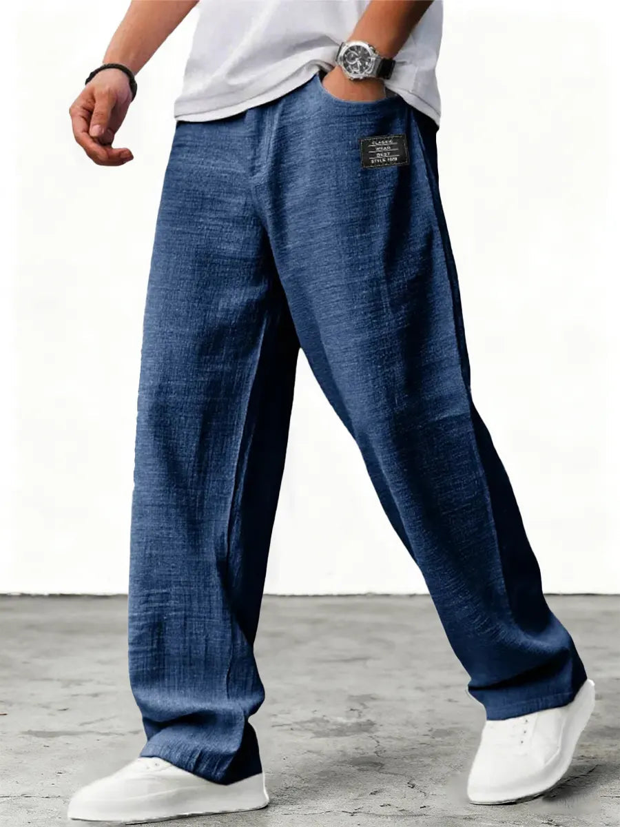 Luneria | Leinenhose mit weitem Bein
