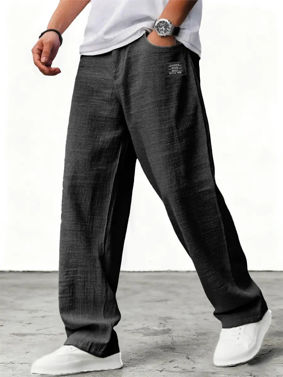 Luneria | Leinenhose mit weitem Bein
