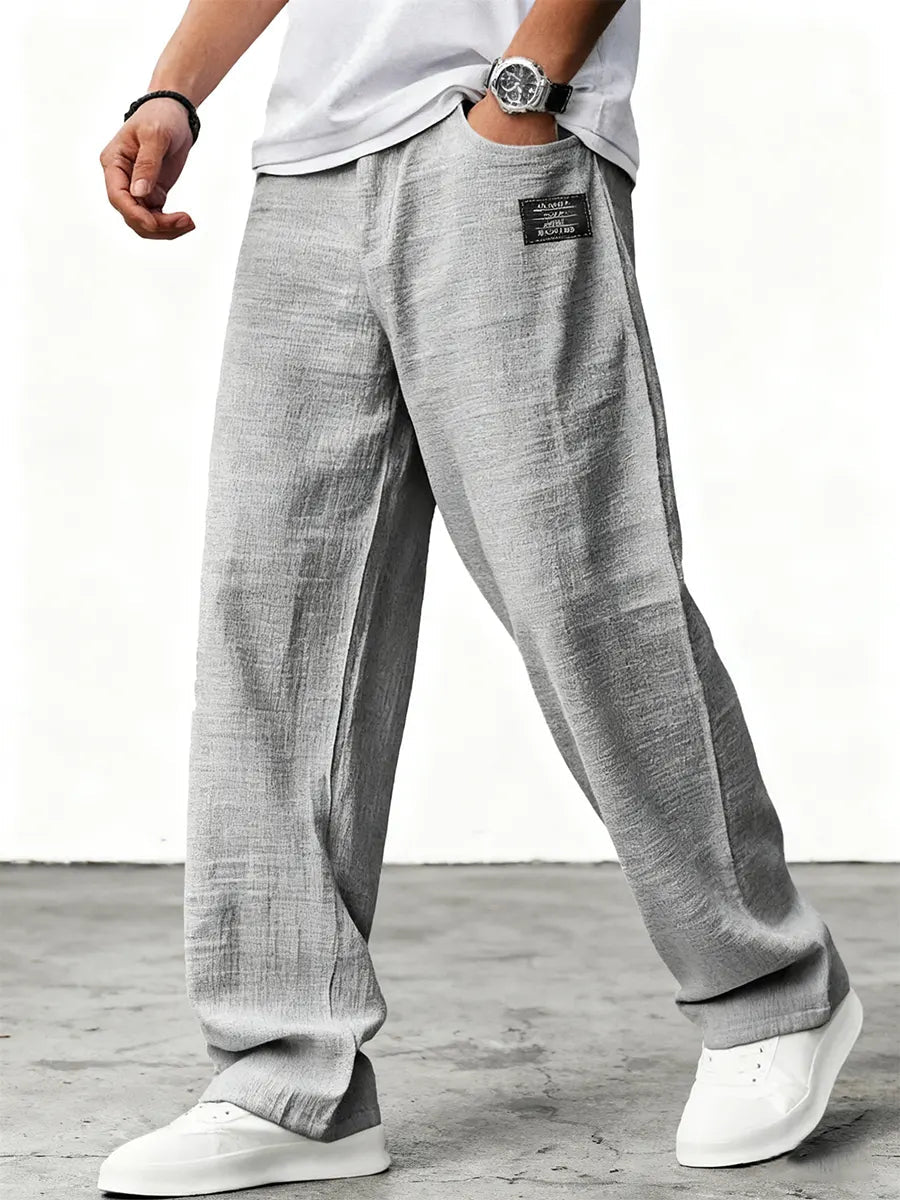 Luneria | Leinenhose mit weitem Bein